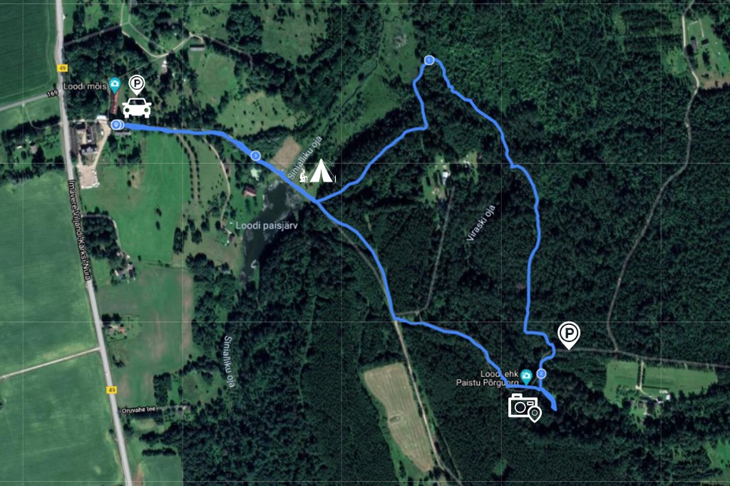 Loodi (Paistu) matkaraja skeem