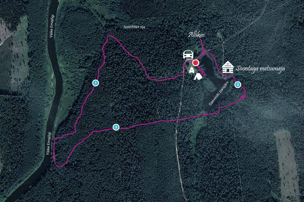 Soontaga matkarada, rajaskeem