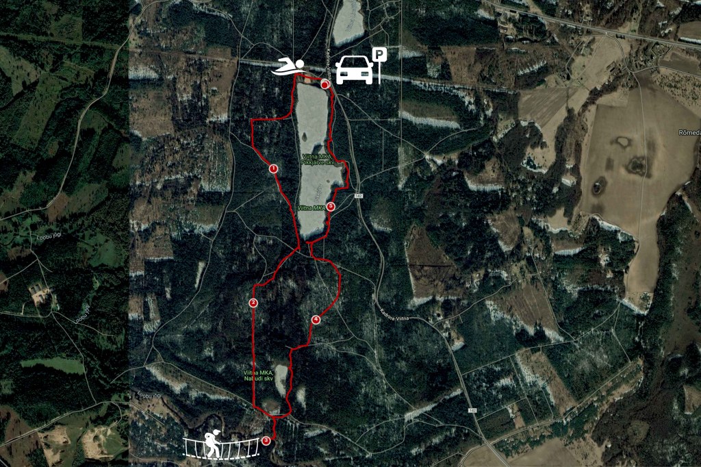 Viitna loodusõpperada, rajaskeem